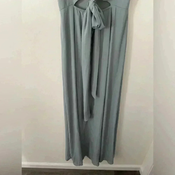 Show Me your Mumu, Lauren Tie Maxi Dress, Size M, Color: Deep Sage Chiffon - Picture 3 of 5